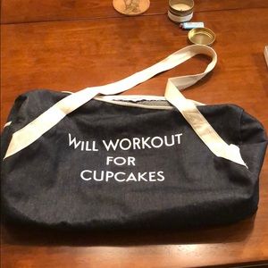 Gym bag - Will workout for cupcakes
